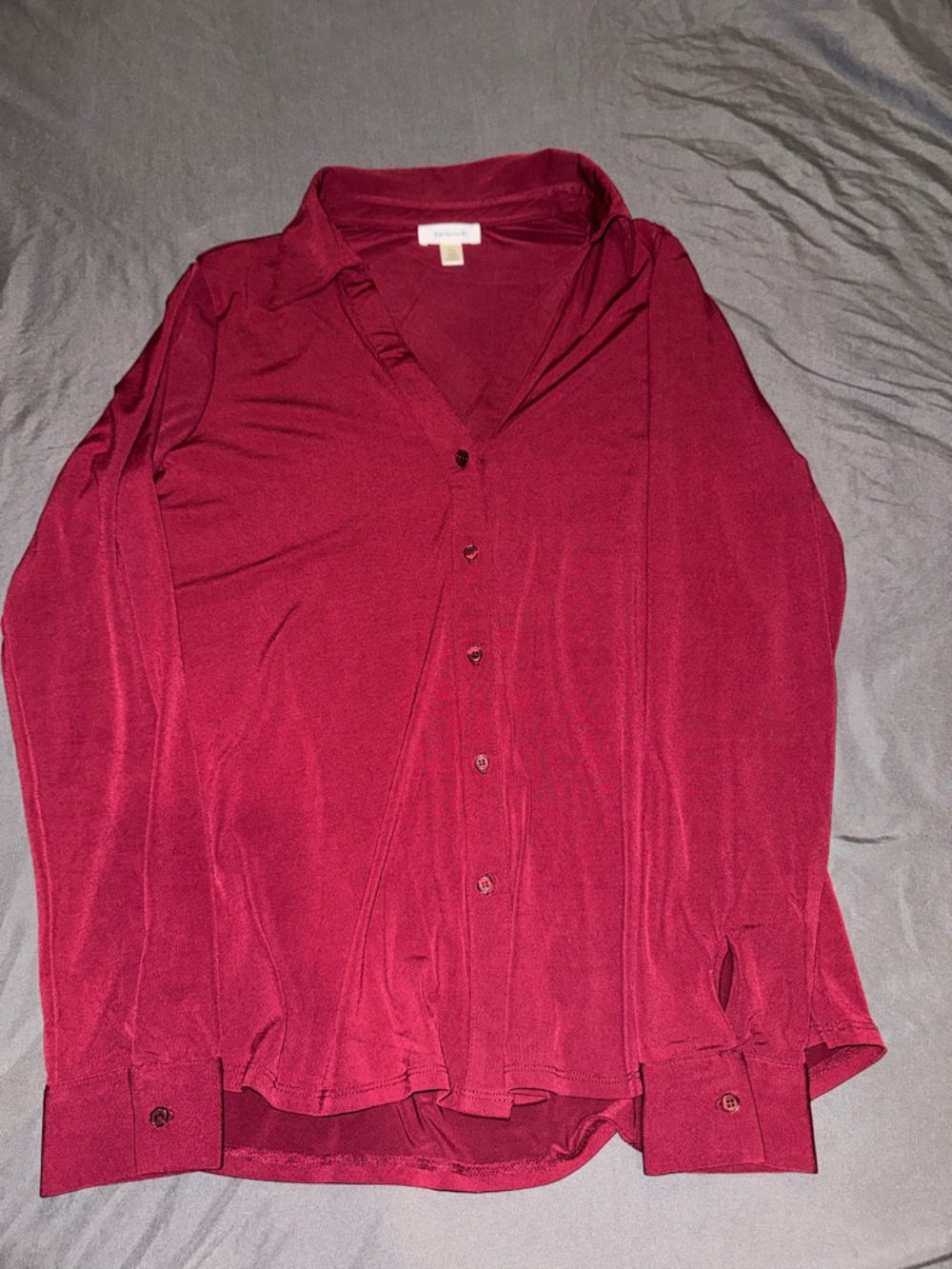 Women’s Burgundy Button-Up Shirt - Brand: